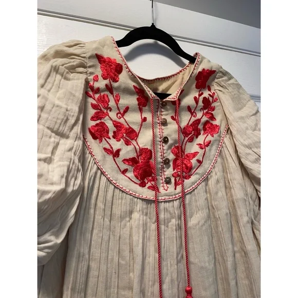 Free People Rosa Linda Embroidered Mini Dress